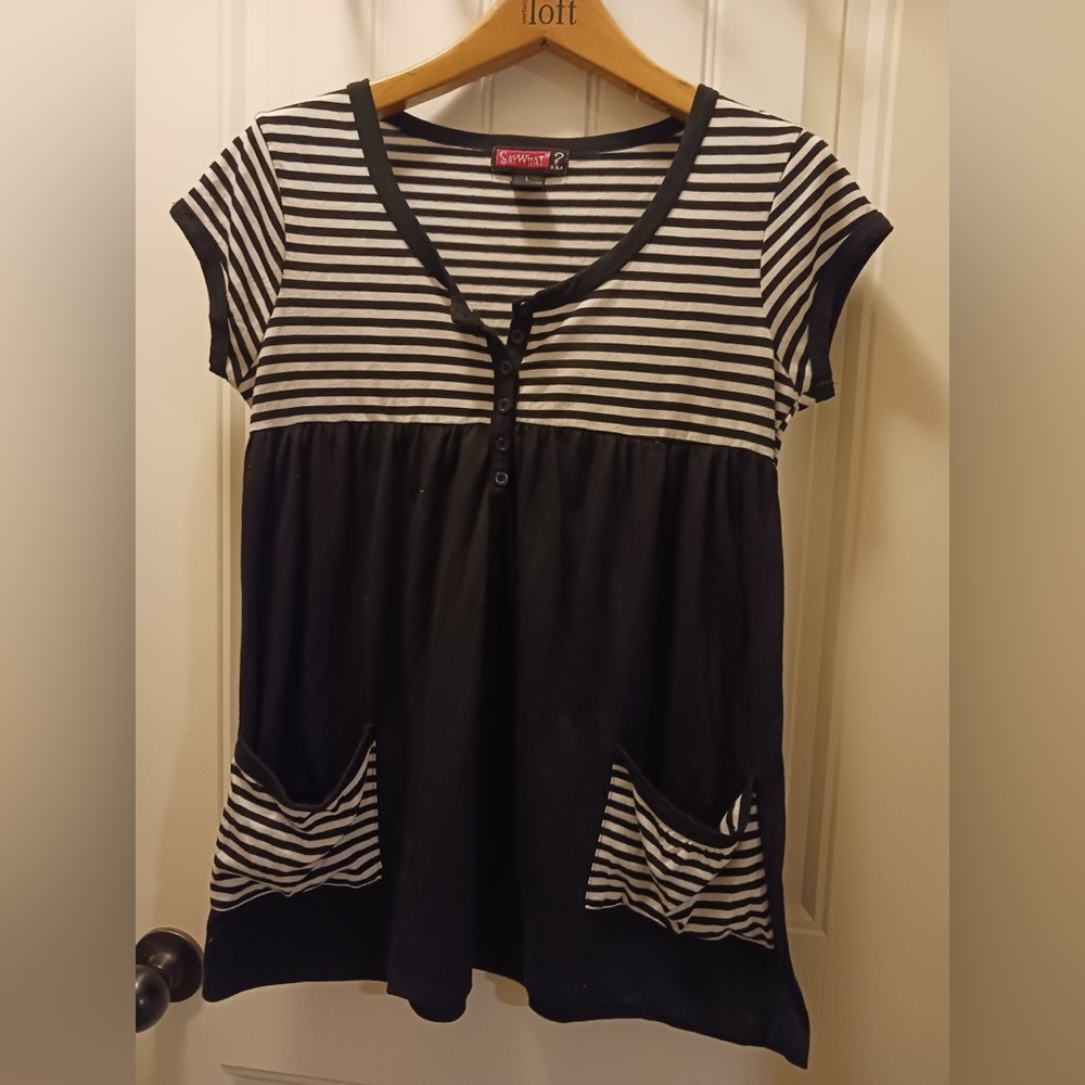 Black and white tunic